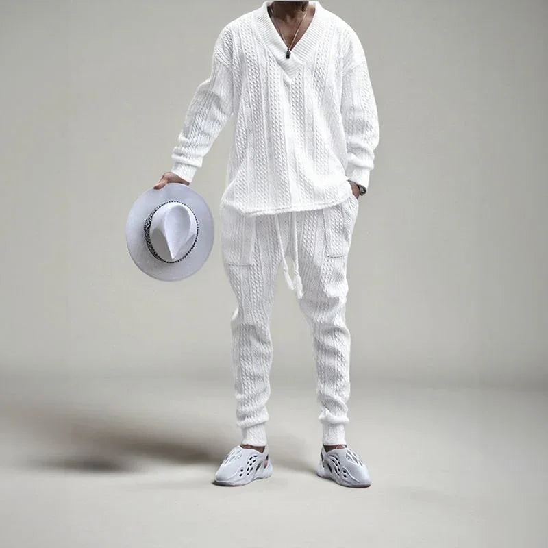 EliteWear™ Men's Structured Braided Knit Set / For Men Who Value Comfort and Presence!
