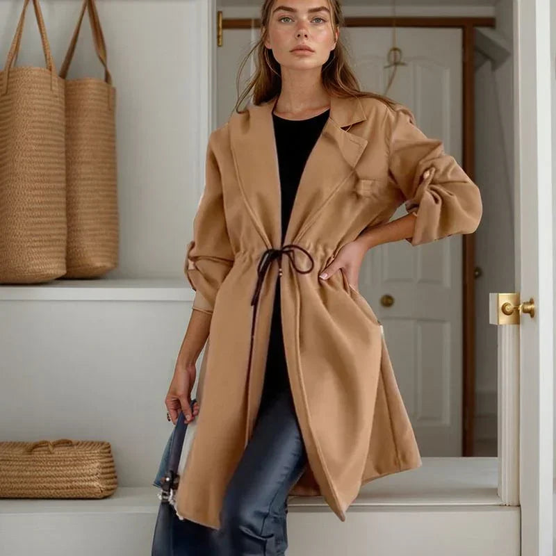 Louisiana™ Ribbed Knit Coat with Adjustable Fit / Chic Minimalism that Elevates Any Outfit!