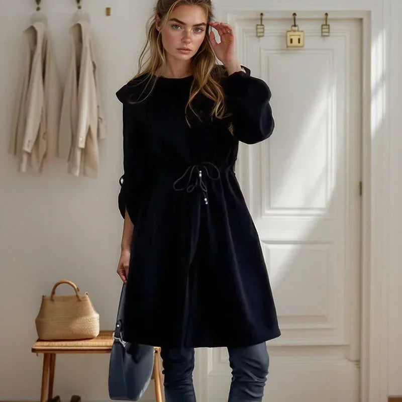 Louisiana™ Ribbed Knit Coat with Adjustable Fit / Chic Minimalism that Elevates Any Outfit!