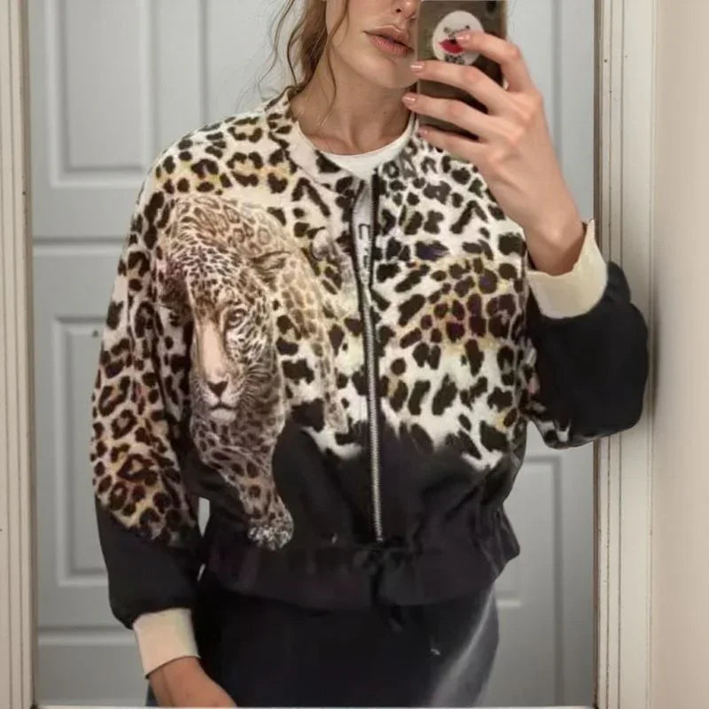 Luxe Leopard™ Jacket Bomber Style and Animal Print / Wild Attitude and Sophisticated Style in One Piece!