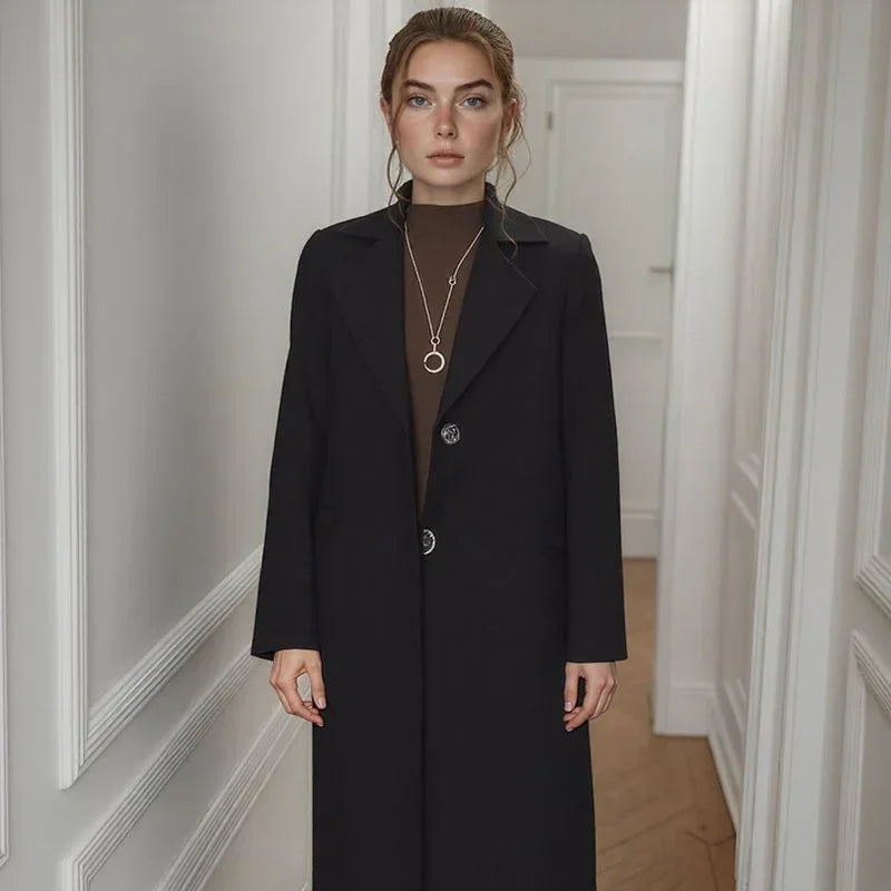 [🔥Last Day of the Promotion – Buy 1, Get 1 FREE!] Lady Luxe™ Coat with Velvet Lining / A Refined Classic that Warms with Charm!
