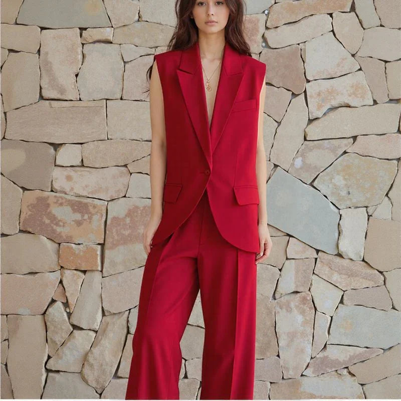 Antoinette™ Set with Tailored Vest and Long-Legged Pants / Classic, Feminine, and Unforgettable!