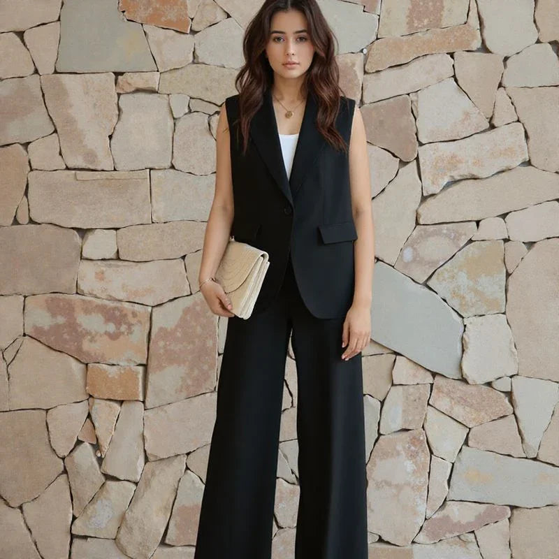 Antoinette™ Set with Tailored Vest and Long-Legged Pants / Classic, Feminine, and Unforgettable!