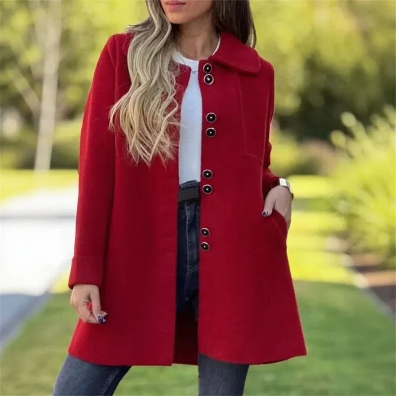 Roma™ Coat in high-quality worsted wool with elegant buttons / Italian sophistication with an impeccable cut!