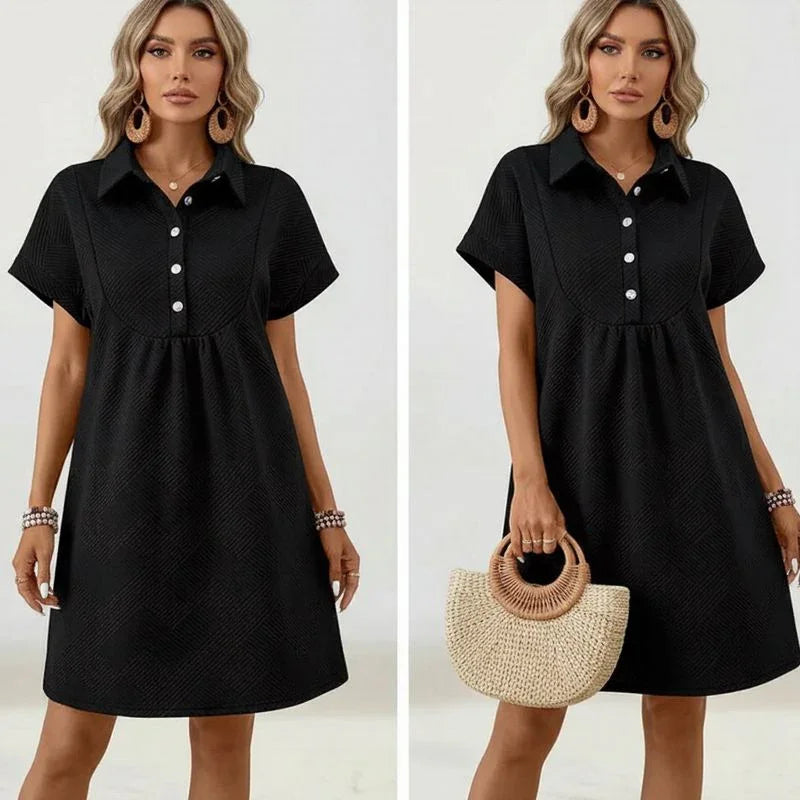 Nathaly™ Dress in Premium Textured Knit / Classic Geometric Texture and Feminine Poise!