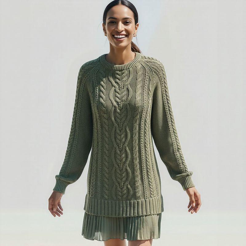 Vienna Classic™ Dress in Handcrafted Knit with Light Pleats / Delicacy and Class in Perfect Measure!