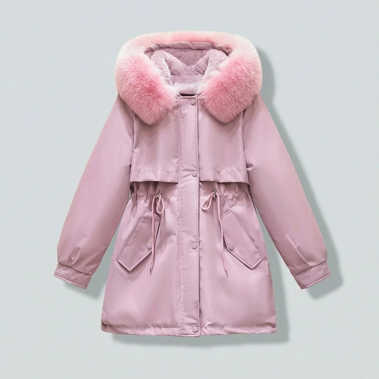 Borealis™ Coat with Premium Plush Collar and Structured Fit / Thermal Elegance for Women with Presence!
