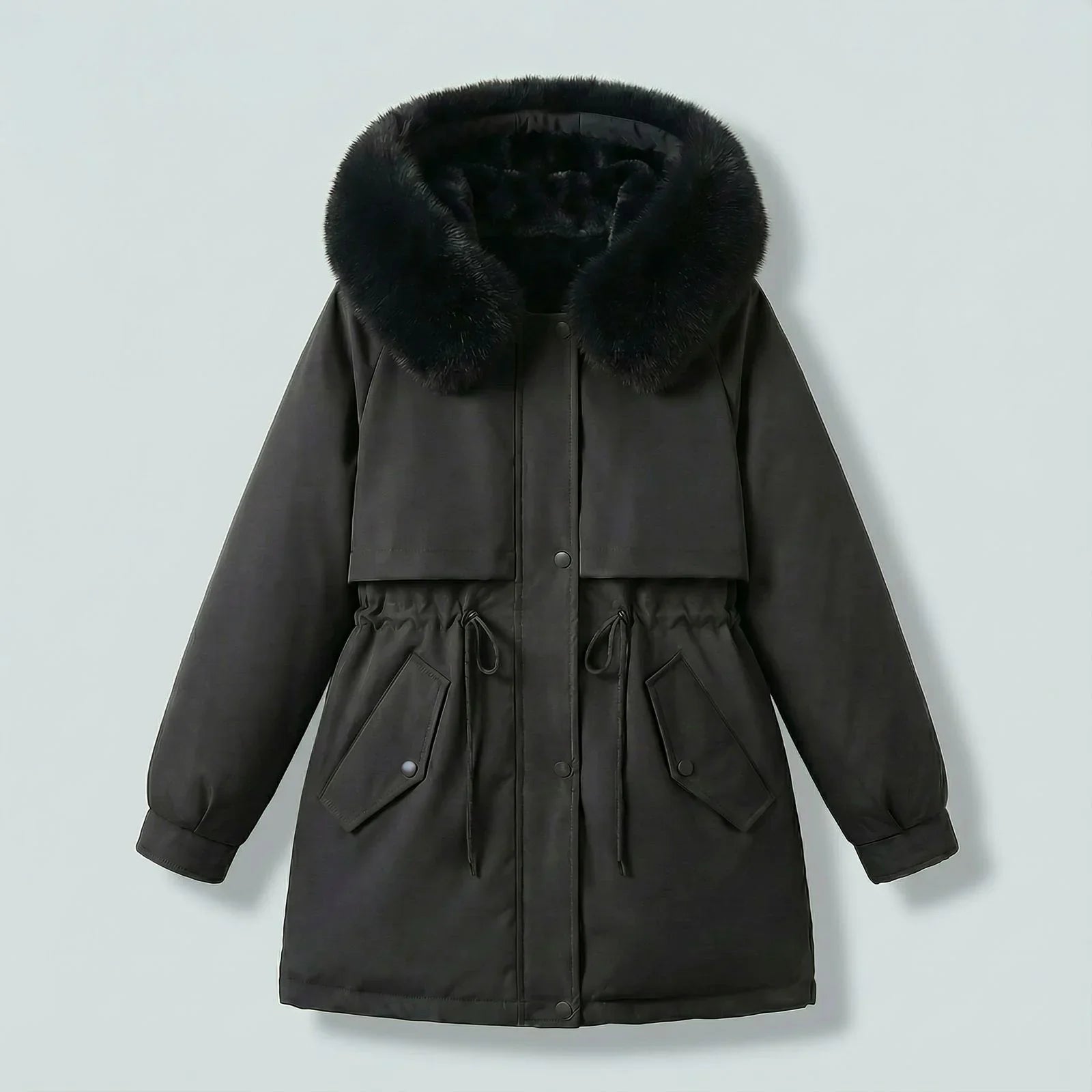 Borealis™ Coat with Premium Plush Collar and Structured Fit / Thermal Elegance for Women with Presence!