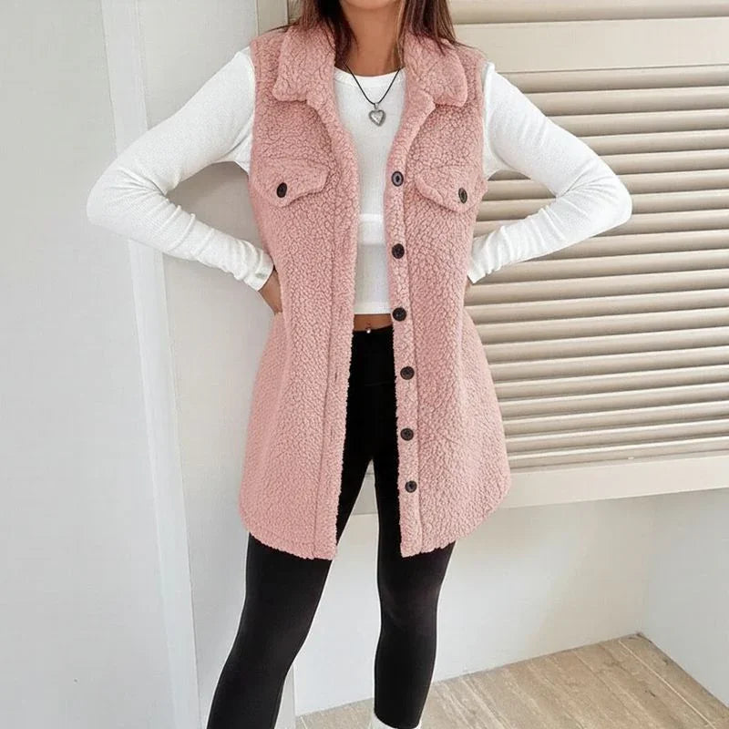 Aspen™ Vest in Premium Sherpa with Elongated Design / Stylish Coziness for Cold Days!
