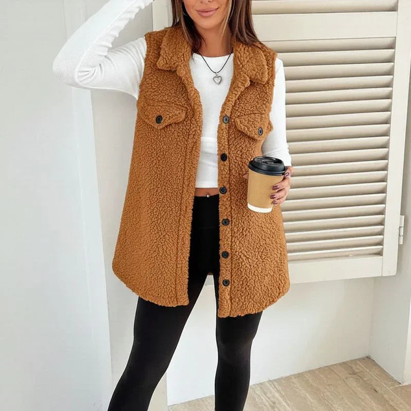 Aspen™ Vest in Premium Sherpa with Elongated Design / Stylish Coziness for Cold Days!