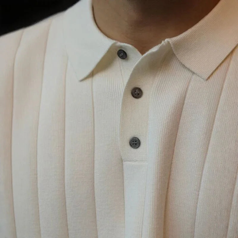 Valenor™ Polo Shirt in High-Quality Ribbed Viscose / Sophisticated Presence for the Man of Presence!