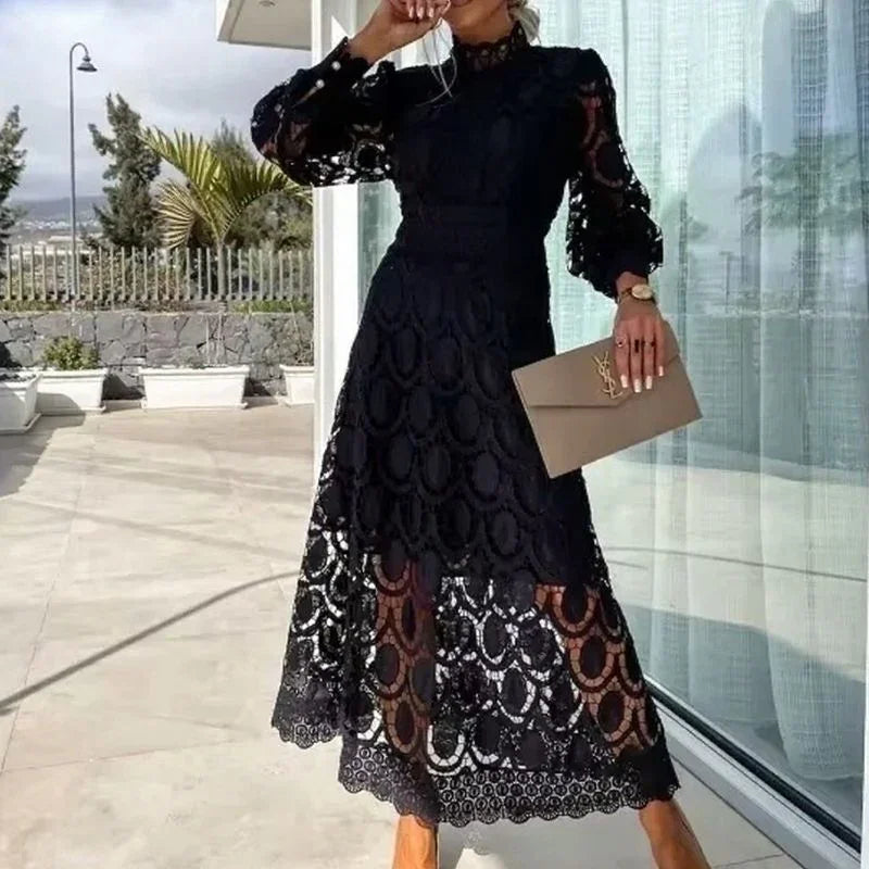 Leonor™ Dress in Handcrafted Lace with Delicate Finishing