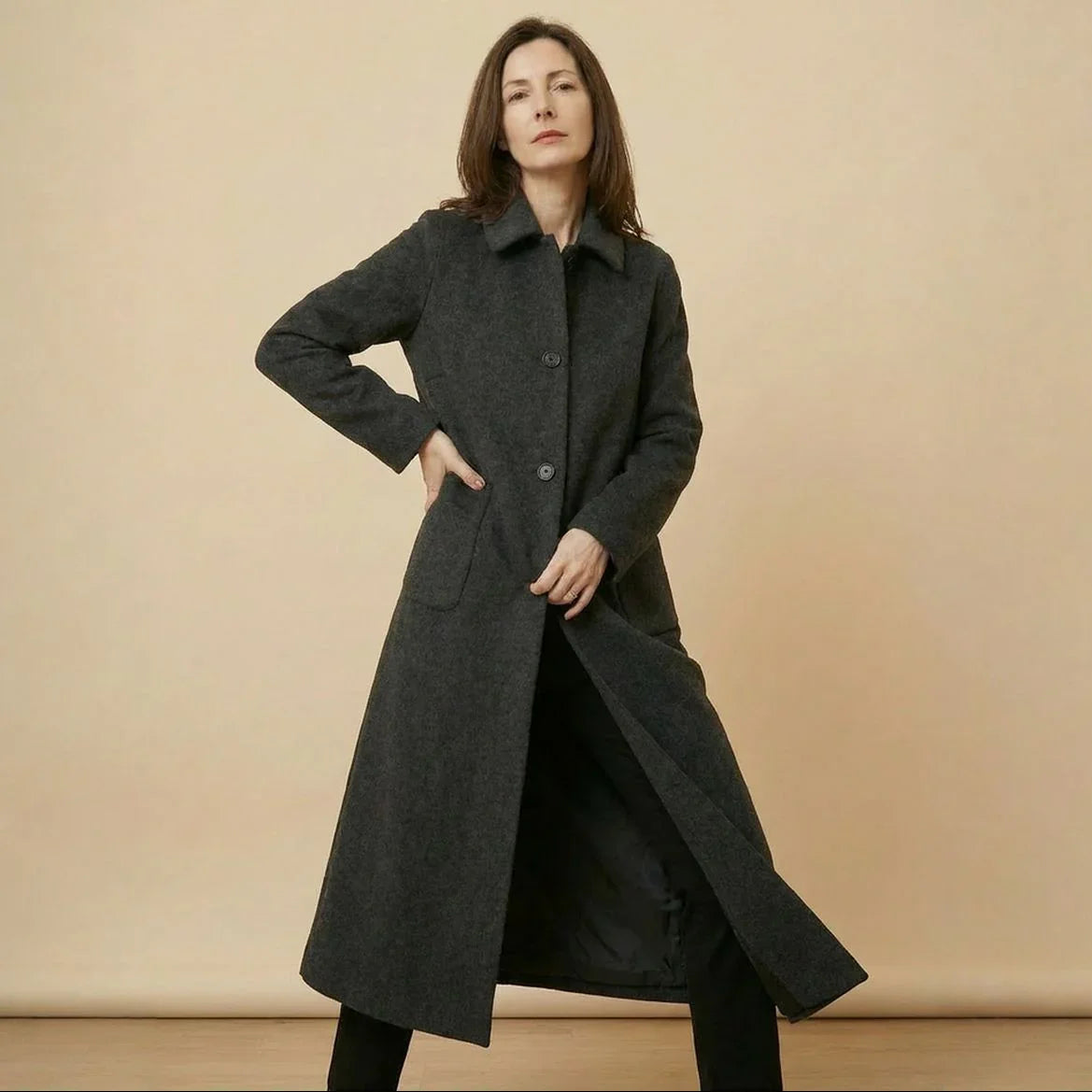 Lucerne™ Structured Wool Coat with Classic Long Cut