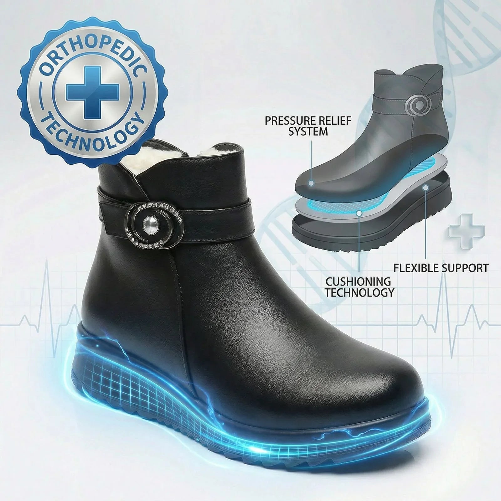 Panadora™ Women's Boot with Thermal Lining and Non-Slip Orthopedic Sole!