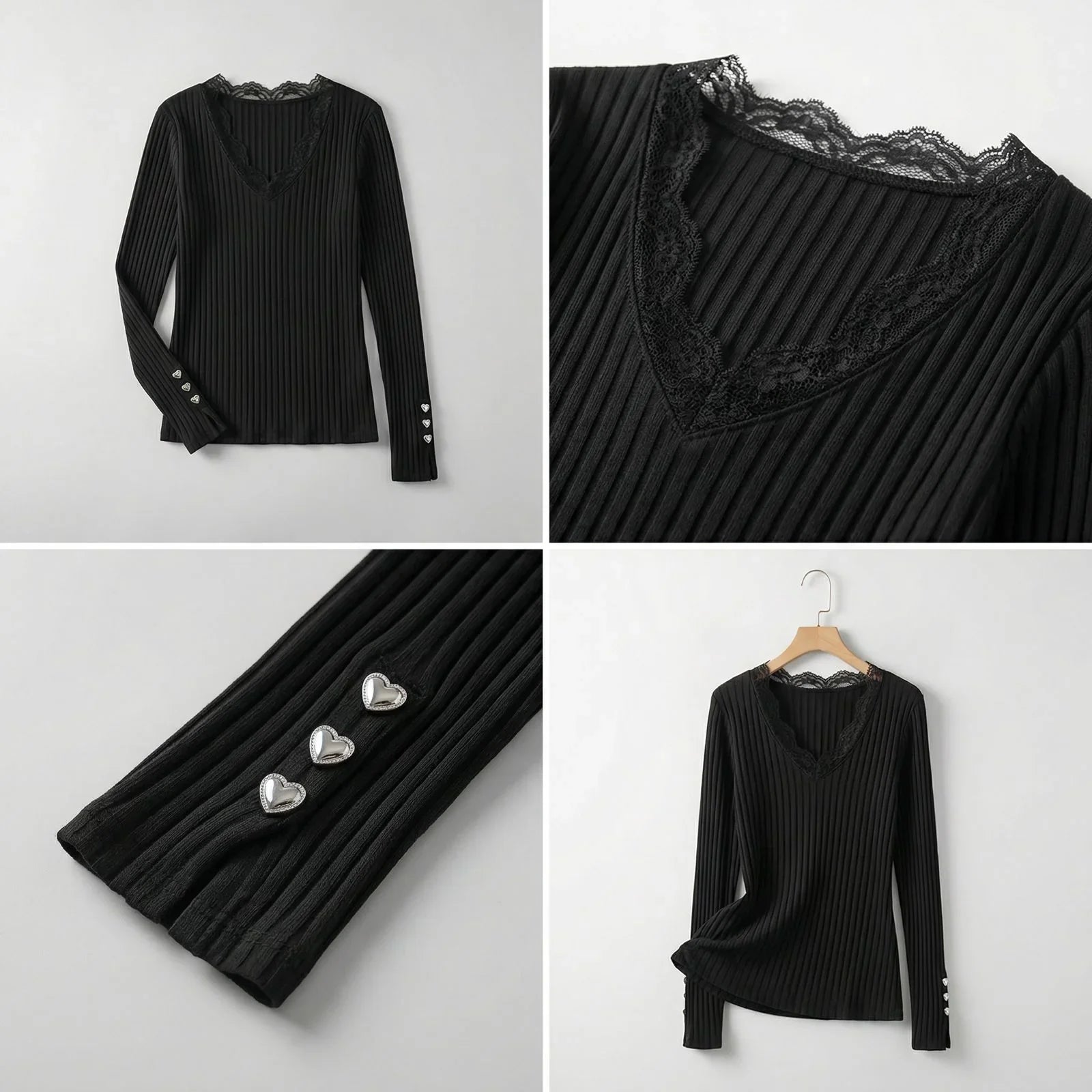 Maison™ Elegant Lace Blouse with Premium Sleeve Details