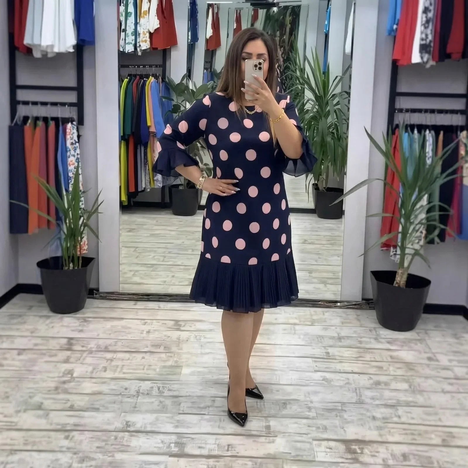 Cecilia™ Classic Midi Ruffle Dress
