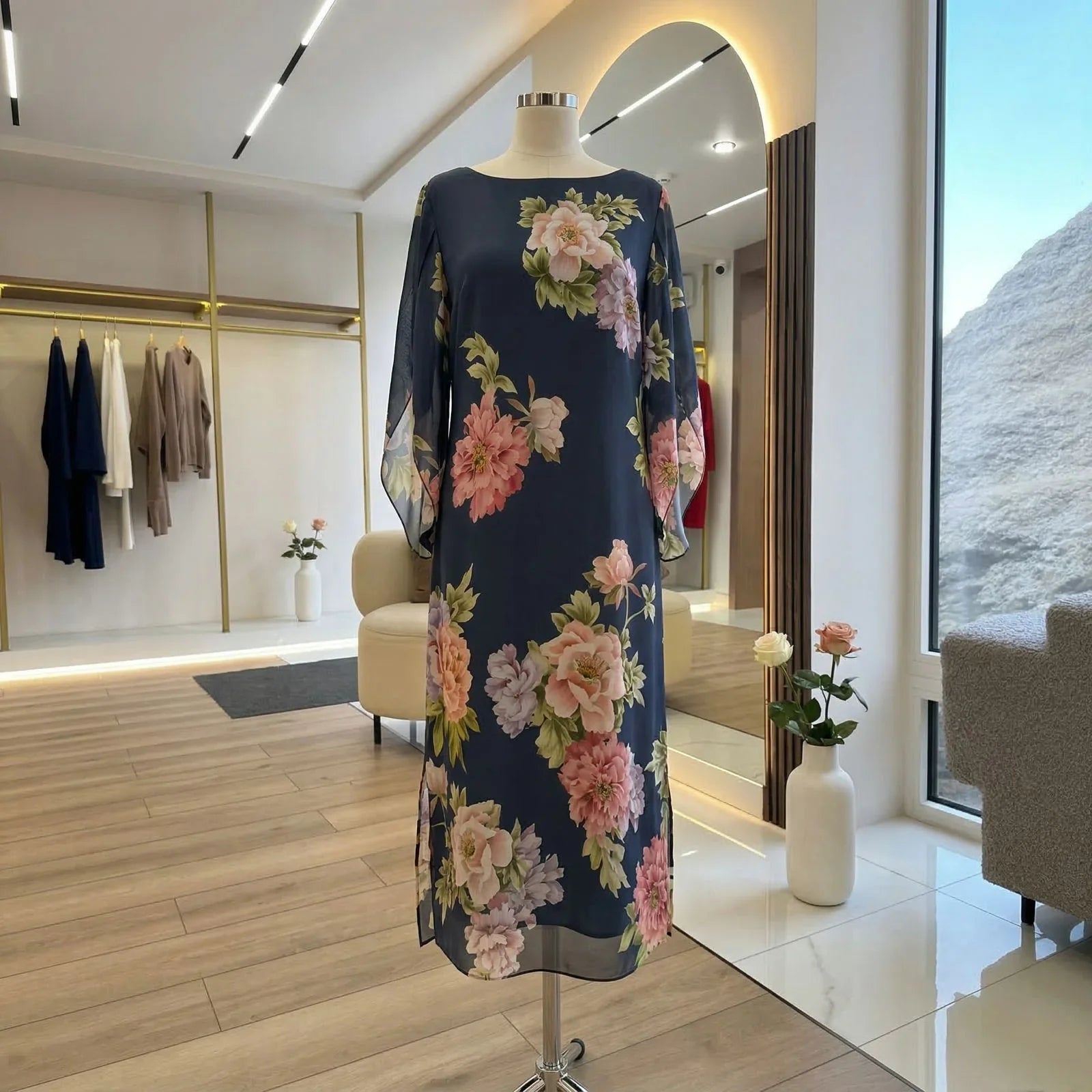 Isabel™ Maxi Dress in Premium Viscose with Floral Print