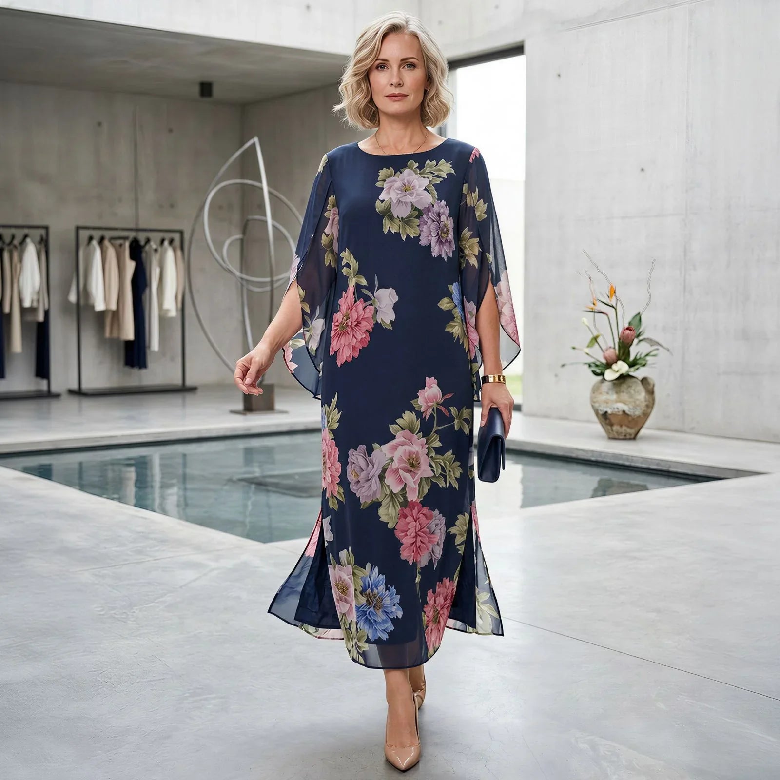 Isabel™ Maxi Dress in Premium Viscose with Floral Print