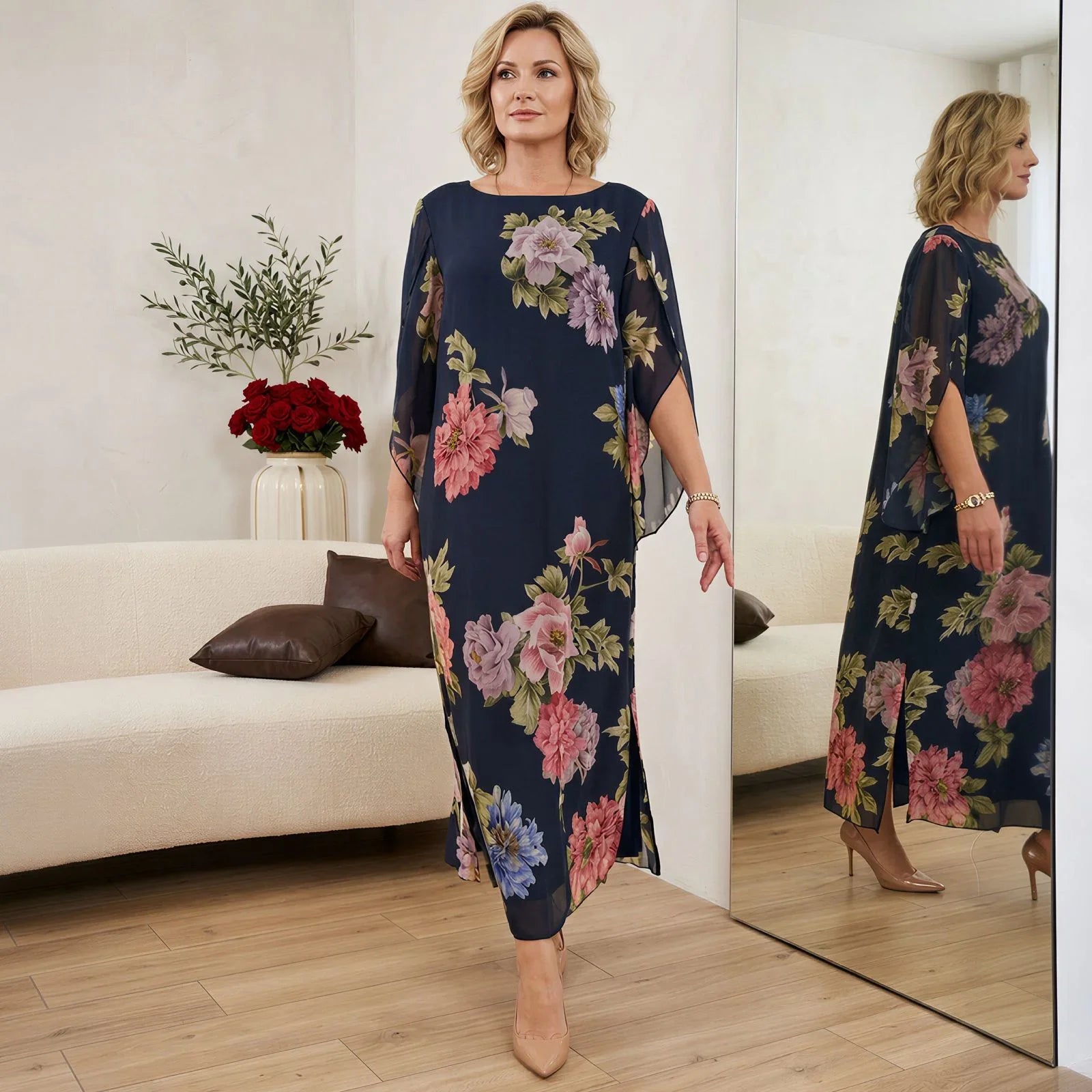 Isabel™ Maxi Dress in Premium Viscose with Floral Print