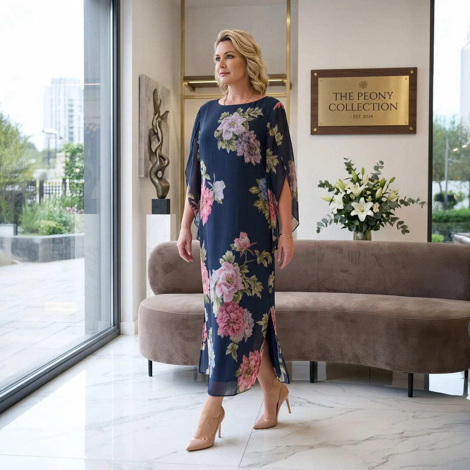 Isabel™ Maxi Dress in Premium Viscose with Floral Print