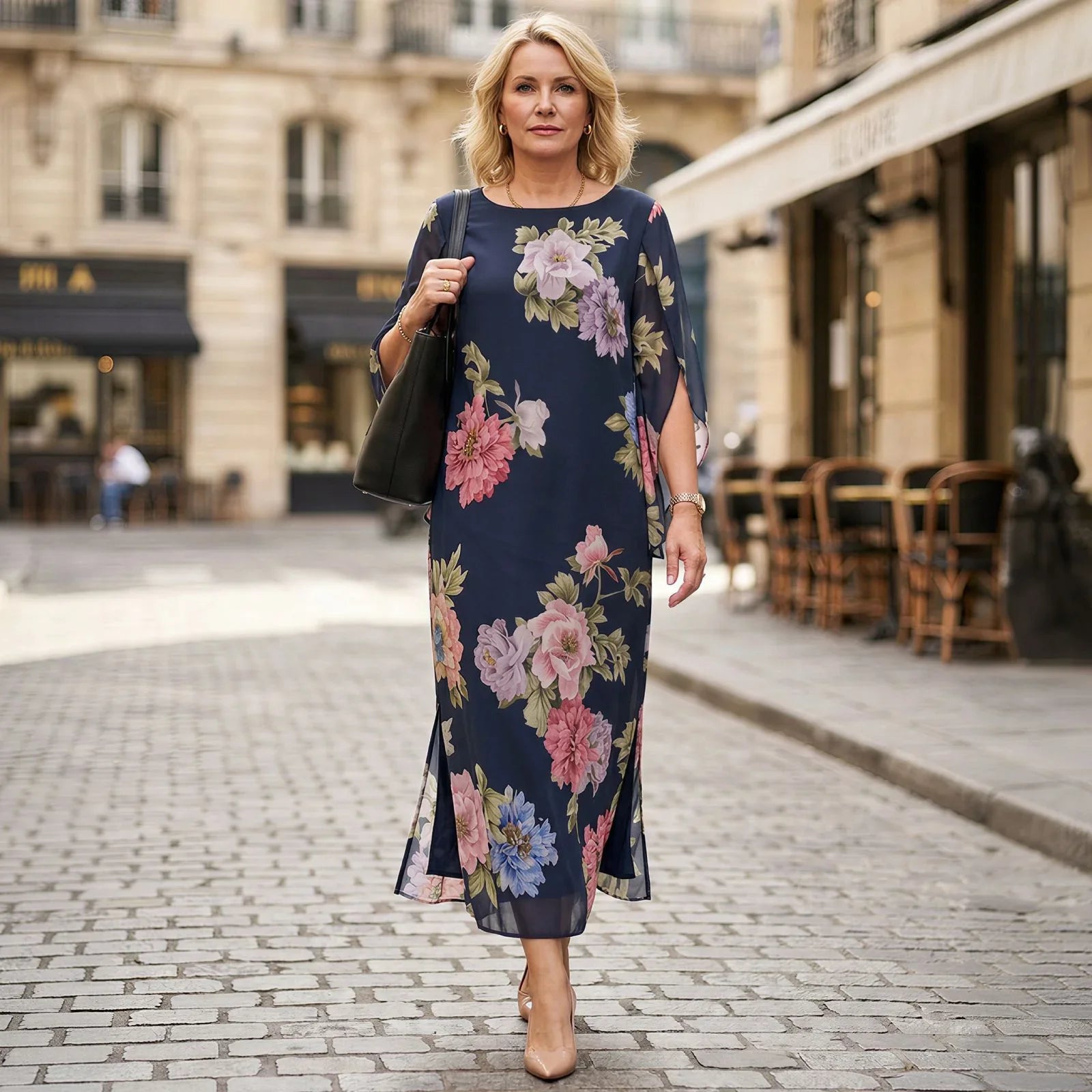 Isabel™ Maxi Dress in Premium Viscose with Floral Print
