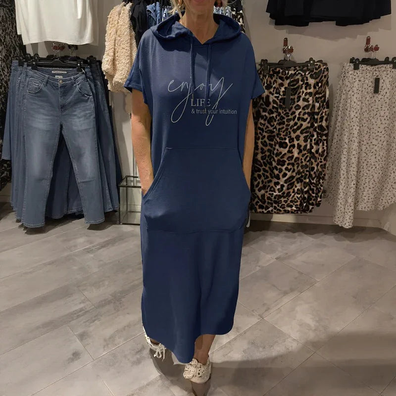 Nora™ Hooded Dress with a Functional Front Pocket
