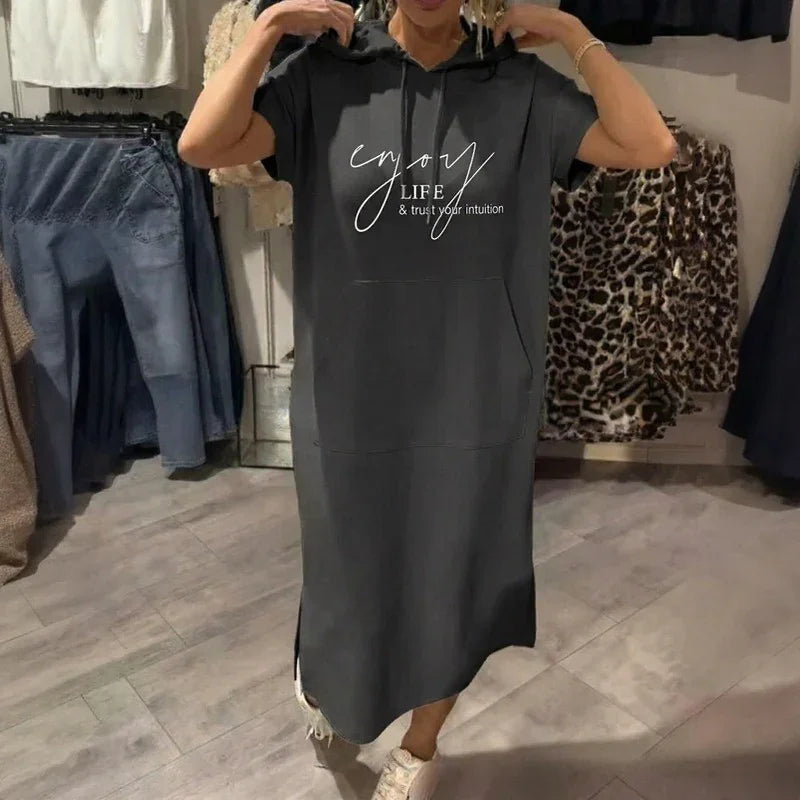 Nora™ Hooded Dress with a Functional Front Pocket