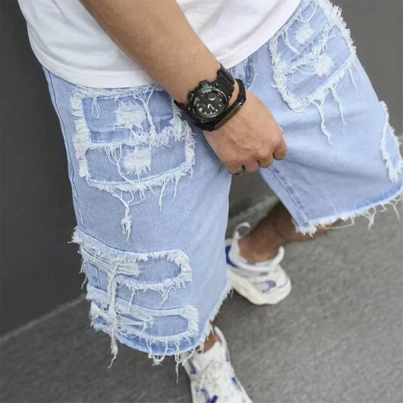 Denver™ Denim Shorts with Modern Rips and a Relaxed Style