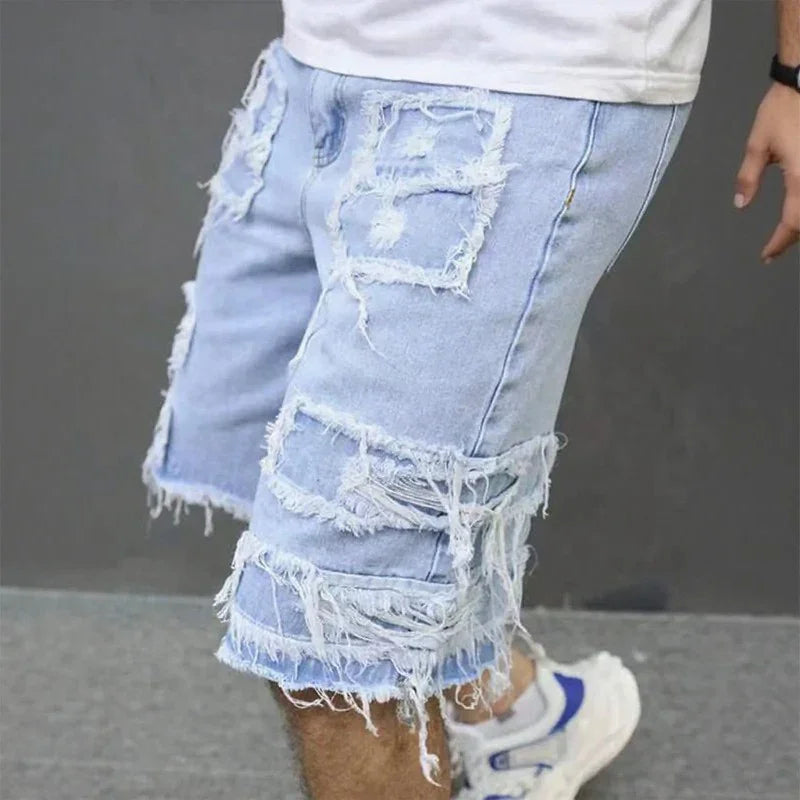 Denver™ Denim Shorts with Modern Rips and a Relaxed Style