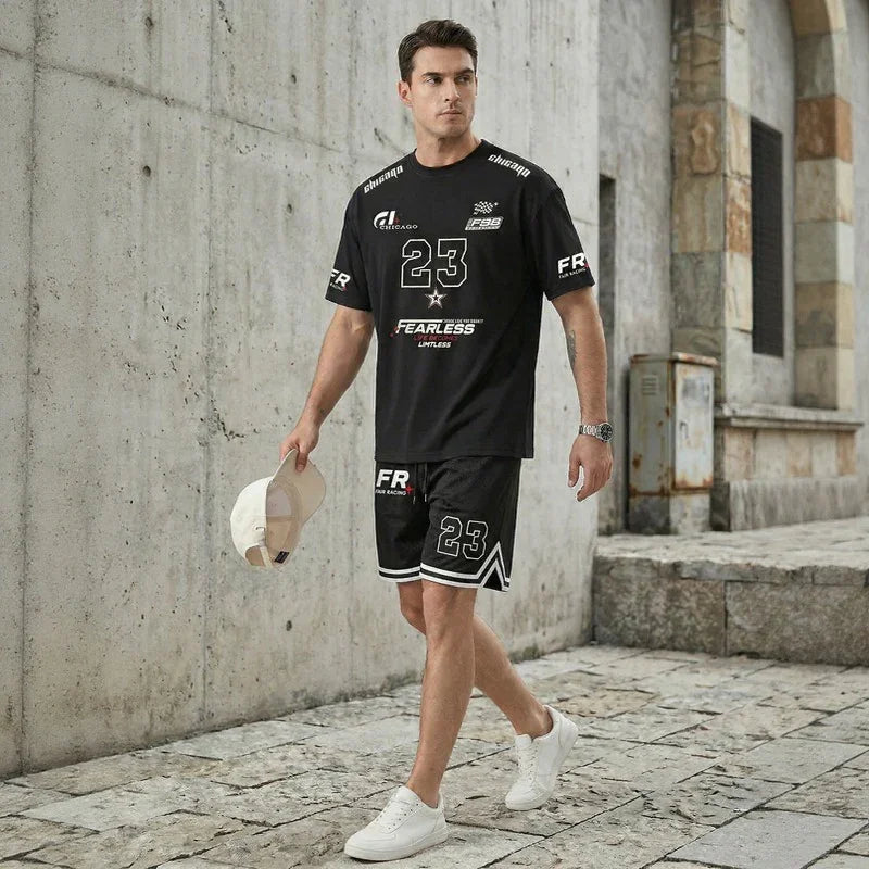 Magnus™ Set with a Jersey T-Shirt and Shorts, Sporty & Motorsport-Inspired
