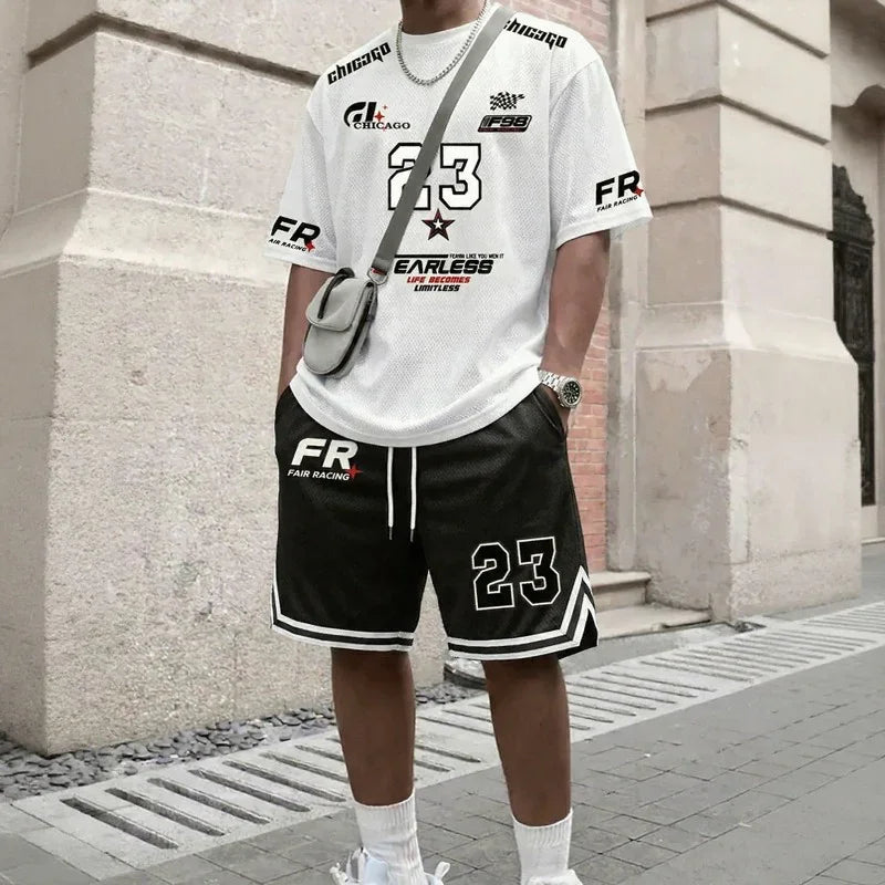 Magnus™ Set with a Jersey T-Shirt and Shorts, Sporty & Motorsport-Inspired