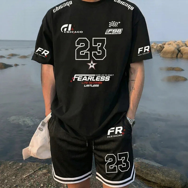 Magnus™ Set with a Jersey T-Shirt and Shorts, Sporty & Motorsport-Inspired