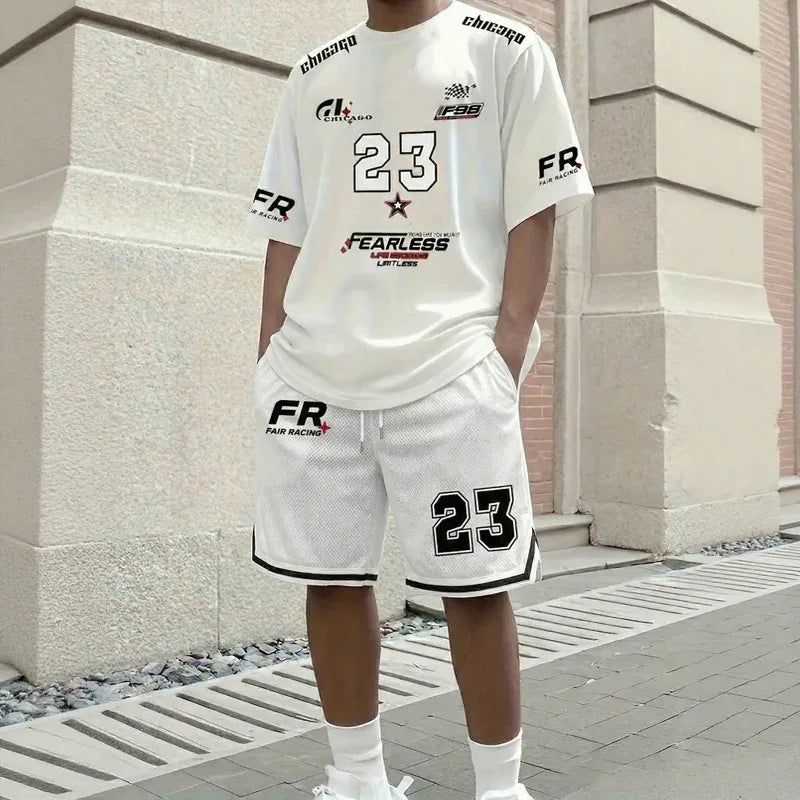 Magnus™ Set with a Jersey T-Shirt and Shorts, Sporty & Motorsport-Inspired