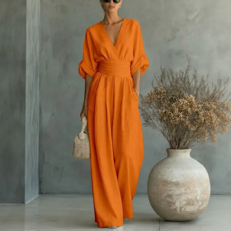 Granada™ Jumpsuit with Waist Tie and Modern Design