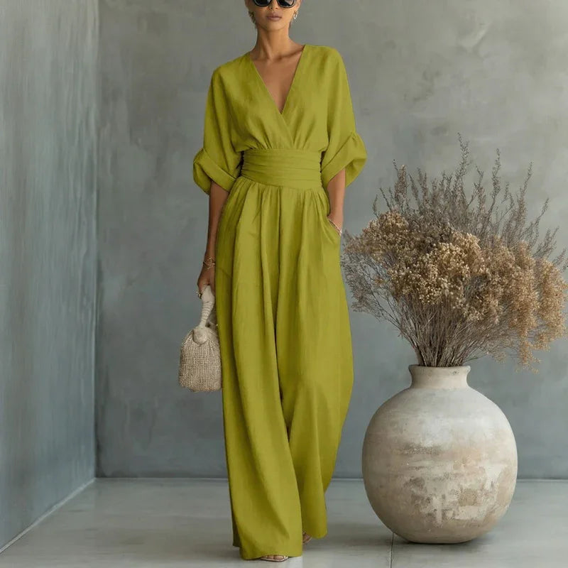 Granada™ Jumpsuit with Waist Tie and Modern Design