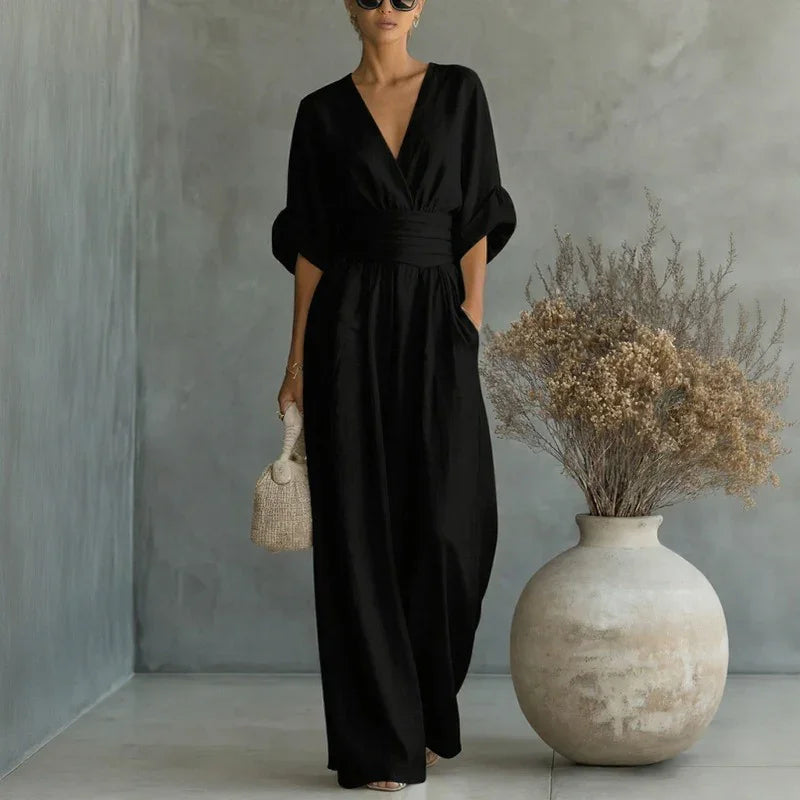 Granada™ Jumpsuit with Waist Tie and Modern Design