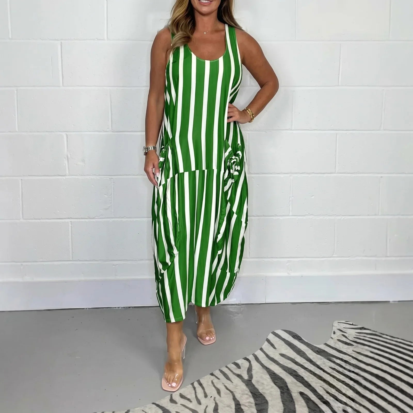 Atlantic™ Striped Dress with Pockets and a Modern Cut
