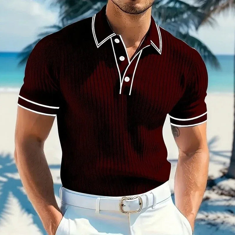 Valtier™ Polo Shirt in Premium Ribbed Knit with a Slim Fit