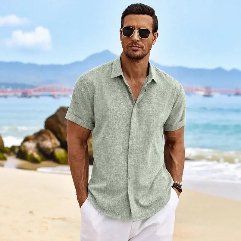 Arvian™ Cotton-Linen Shirt with a Casual-Chic Style