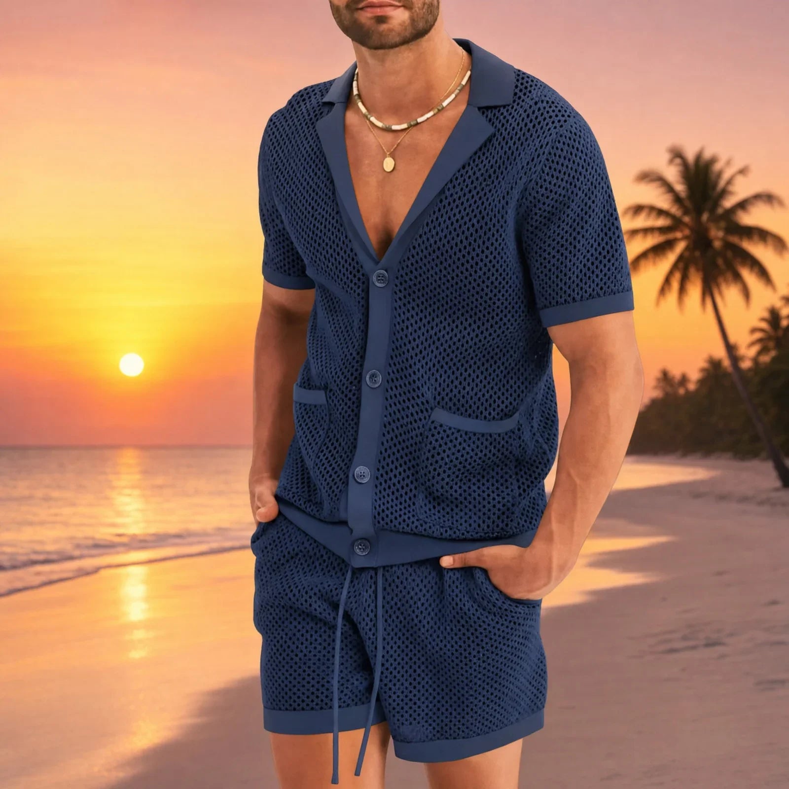 Cancún™ Set in Open-Knit Mesh and a Relaxed Design