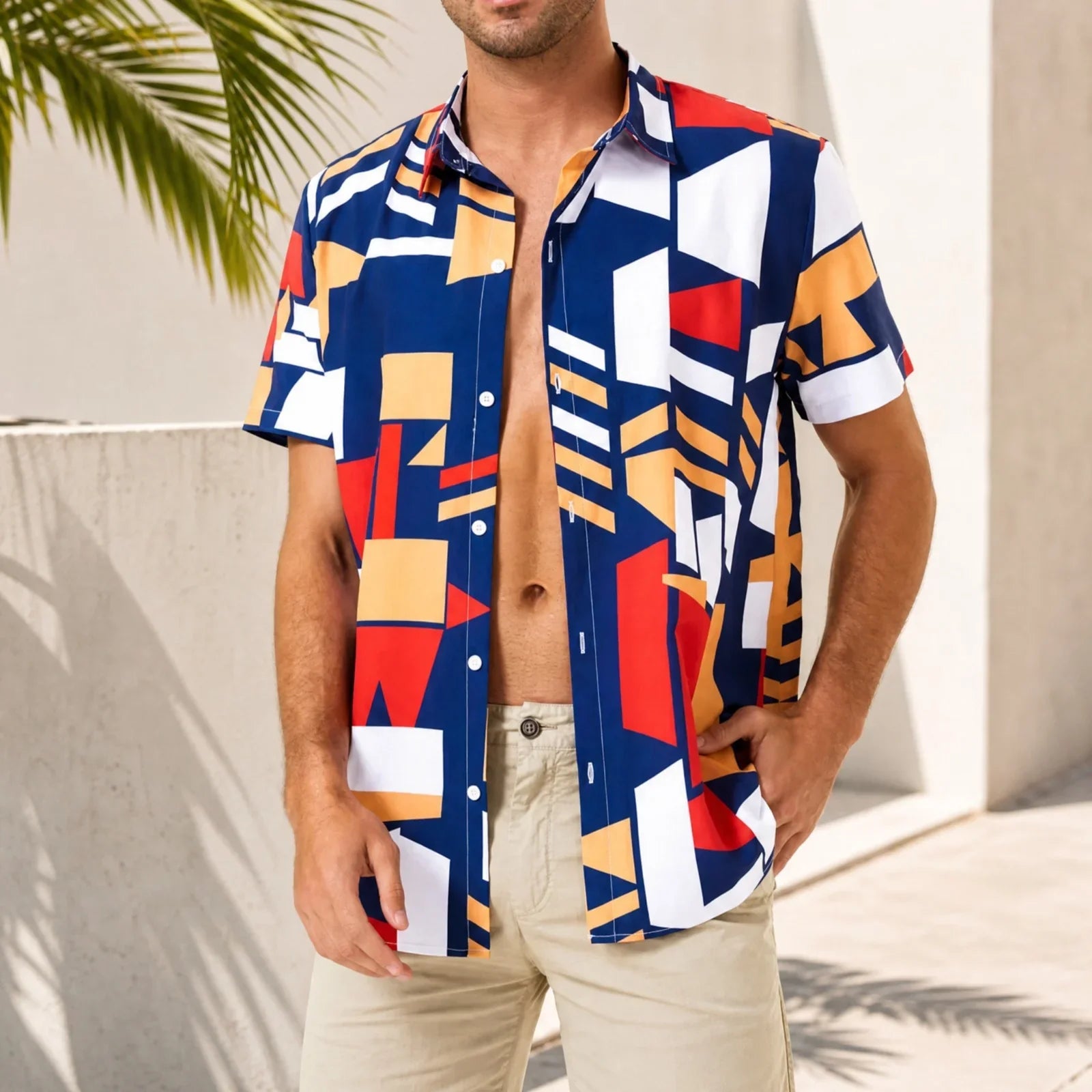 Graffiti™ Shirt with Artistic Geometric Print and Lightweight Fit