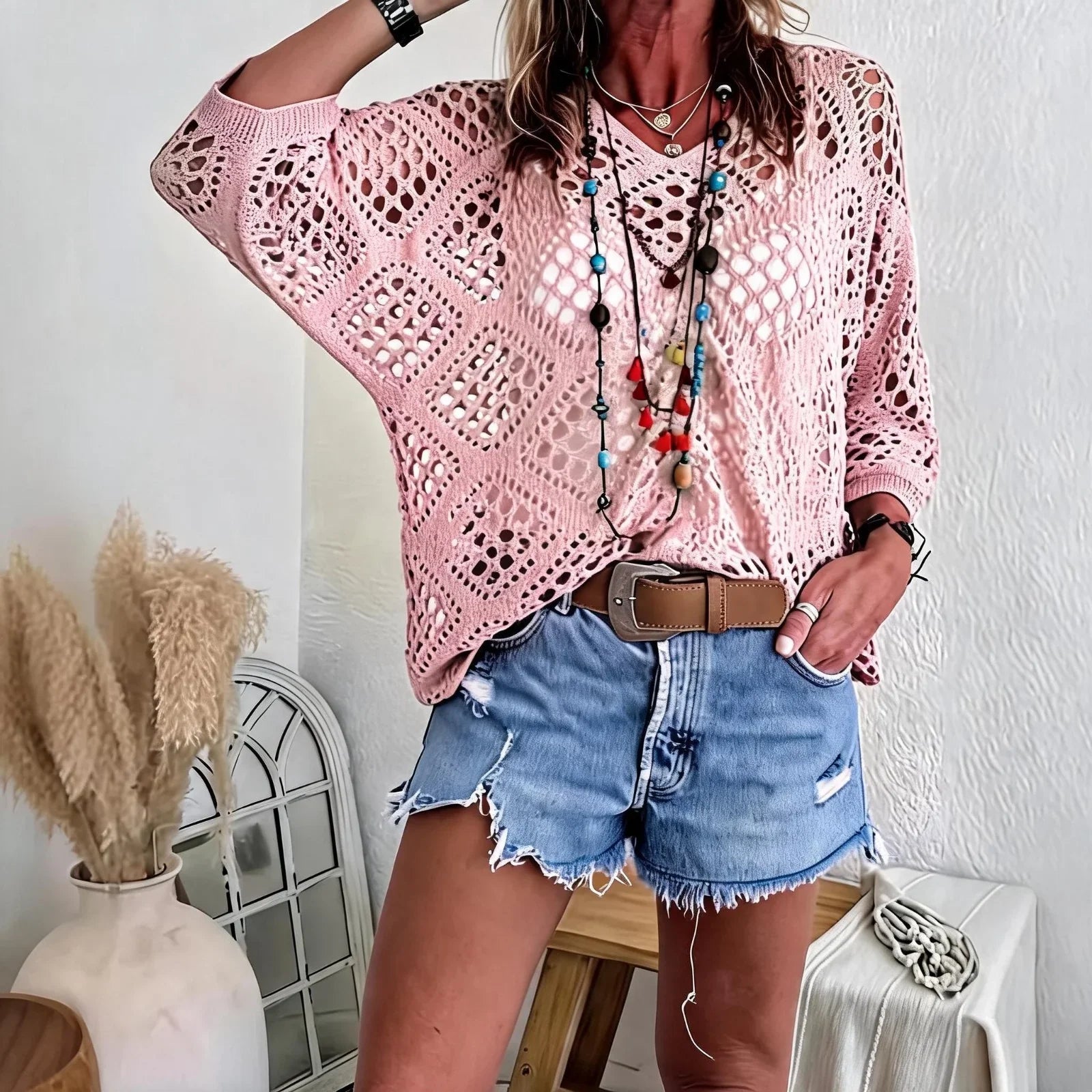 CityBreeze™ Open-Knit Top with Relaxed Fit