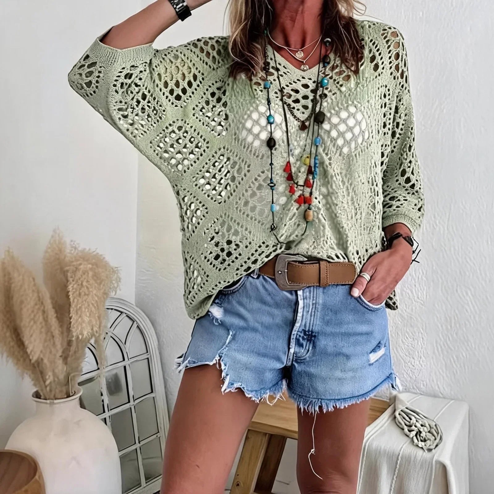 CityBreeze™ Open-Knit Top with Relaxed Fit