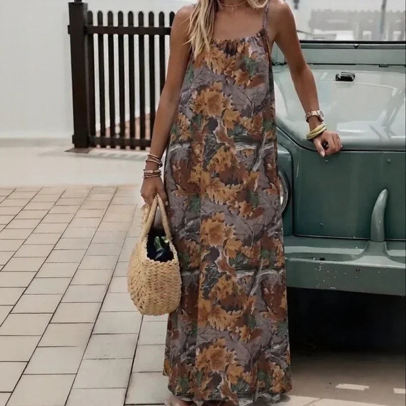Monet™ Dress with Bold Prints and Open Back
