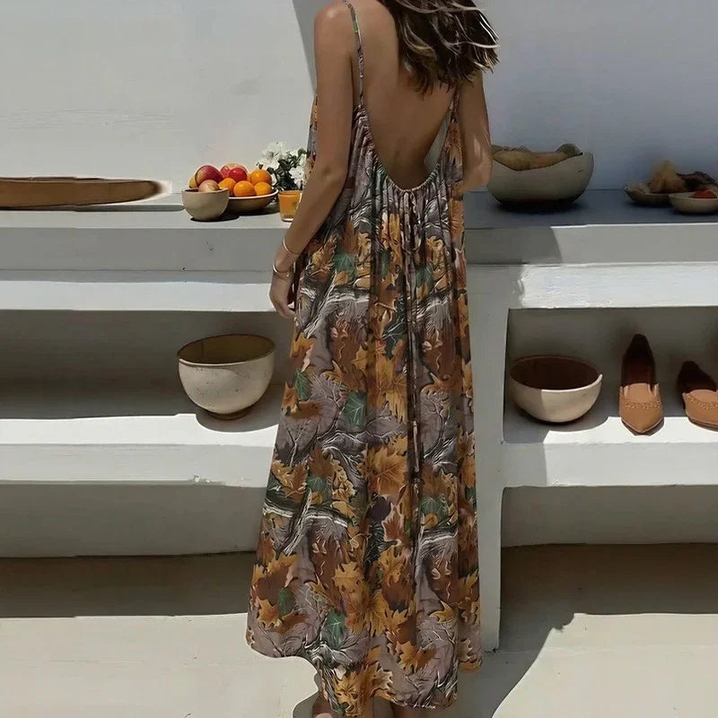 Monet™ Dress with Bold Prints and Open Back