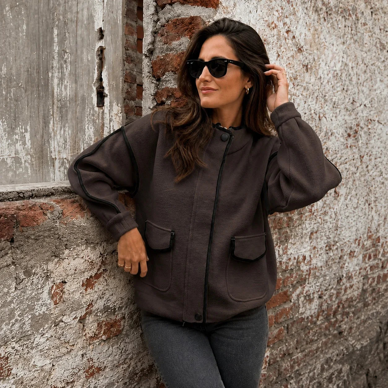 Vivienne™ Coat in Structured Knit with Elegant Contours