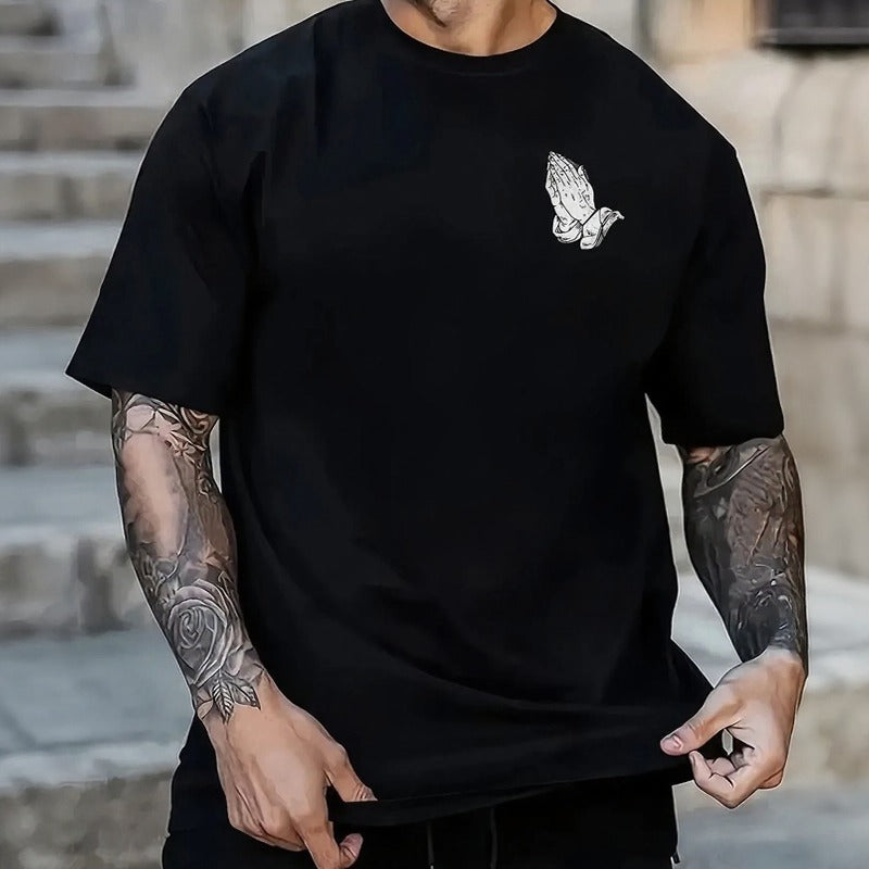 Caleb™ Oversized T-Shirt with Bold Graphic Print
