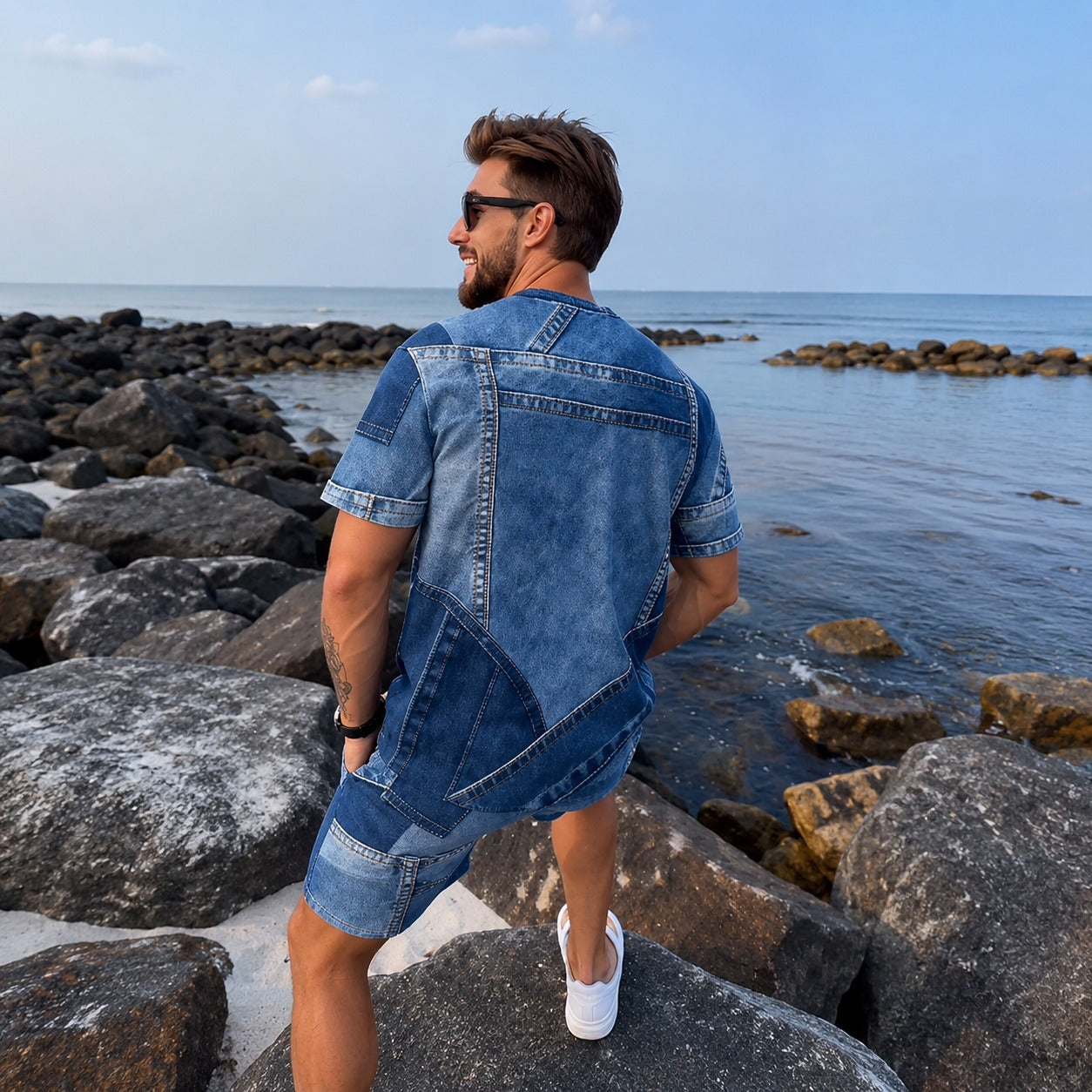 Dominic™ Denim-Effect Set