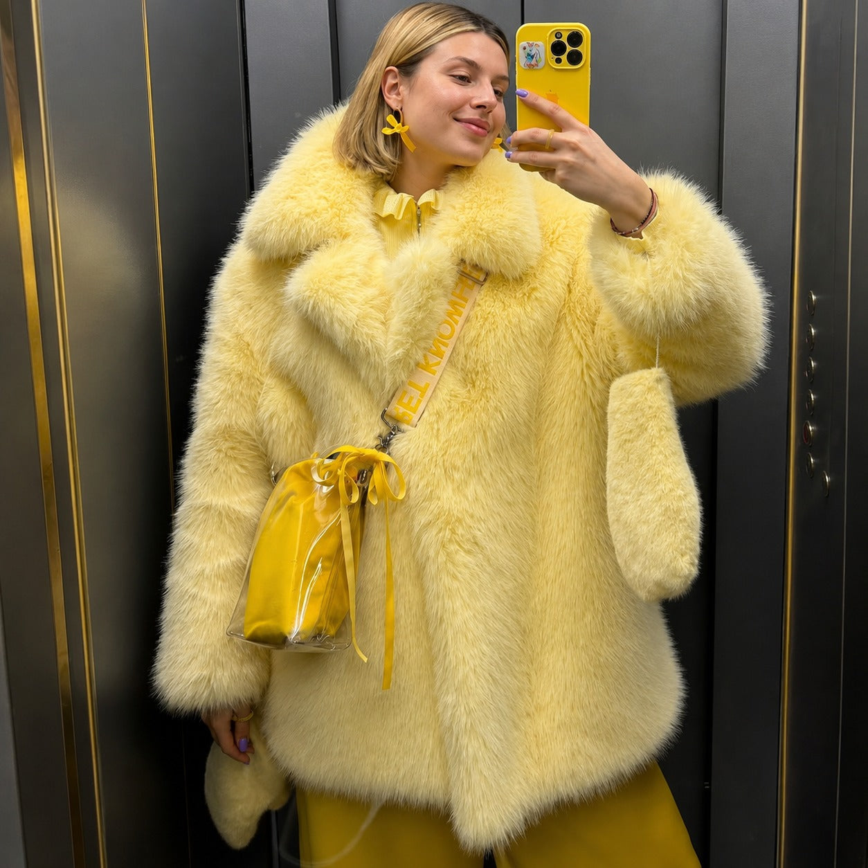 Courchevel™ Soft Plush Coat with a Statement Collar
