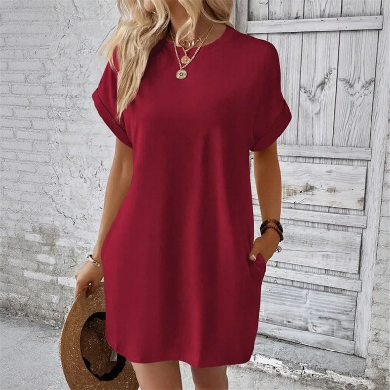 Valentine™ Dress With Flowing Fit and Rolled Sleeves